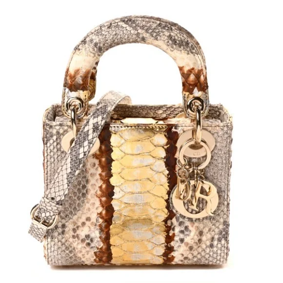 Lady Dior in Rare Gold/Bronze Python - Picture 11 of 14